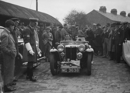 MG PA of AC Sears at the RAC Rally, 1939. Artist: Bill Brunell.