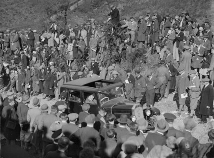 Swift competing in the MCC Lands End Trial, Beggars Roost, Devon, 1929. Artist: Bill Brunell.