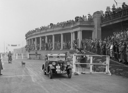 Morris Minor of T Wagner competing in the Blackpool Rally, 1936. Artist: Bill Brunell.