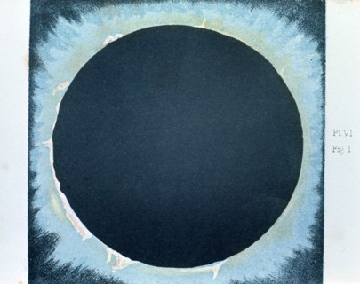 Solar corona and prominences 1860 (1870).   Artist: Anon