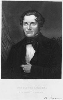 Robert Bunsen, German chemist, 1850s. Artist: C Cook