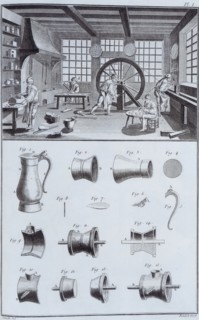 Pewter-making, c1750s. Artist: Unknown