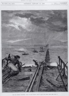 Tay Bridge disaster, Scotland, 28 December 1879. Artist: Frank Dadd Artist: Unknown