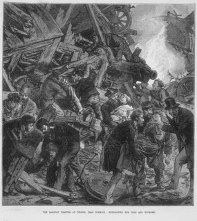 The Great Western Railway disaster at Thorpe near Norwich, 10 September 1874. Artist: Unknown