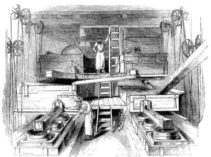 Scene in a Staffordshire pottery factory, c1851. Artist: Unknown