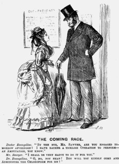 'The Coming Race', 1872. Artist: George du Maurier