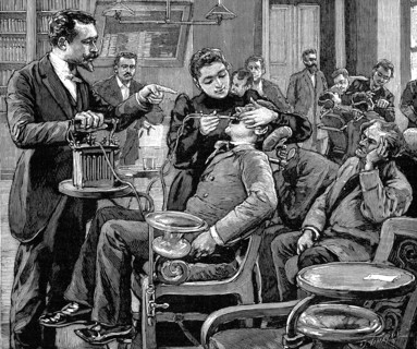 Clinic at the School of Dentistry, Paris, 1892. Artist: Unknown