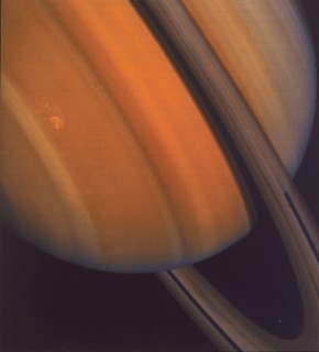 Close up of Saturn's rings, 1981. Artist: Unknown