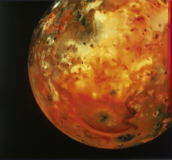Nearly full view of Io, one of the moons of Jupiter, 1979. Artist: Unknown