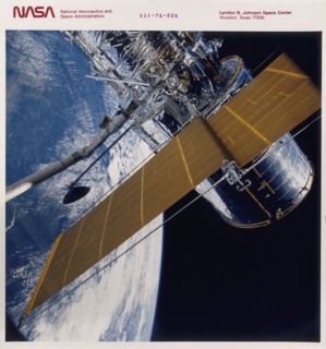 Deployment of the Hubble Space Telescope, 1990. Artist: Unknown