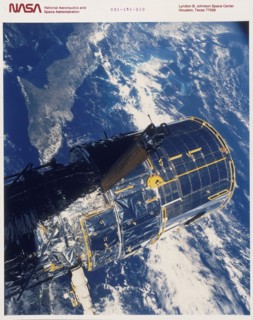 Deployment of the Hubble Space Telescope, 1990. Artist: Unknown
