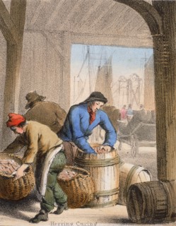 'Herring Curing', c1845. Artist: Benjamin Waterhouse Hawkins