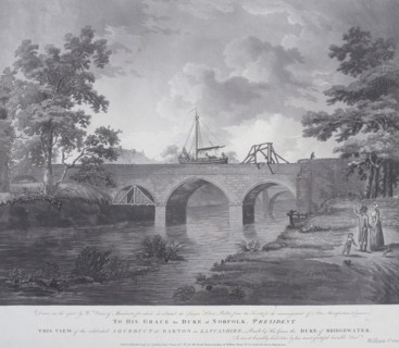 The aqueduct at Barton, near Manchester, 1793. Artist: William Orme