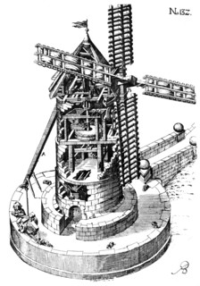 Tower mill, 1620. Artist: Unknown