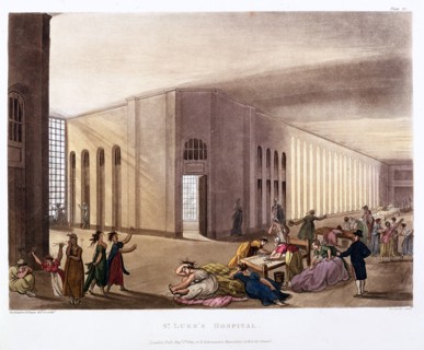 St Luke's Hospital, Old Street, London, 1808-1811. Artist: Thomas Rowlandson