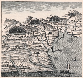 Circulation of water between sea and mountains, 1665. Artist: Unknown