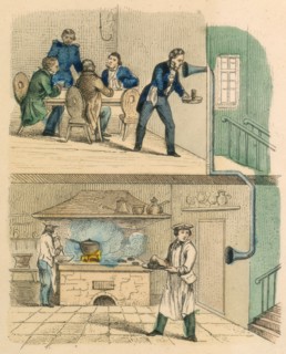 Communication by speaking tube, c1850. Artist: Unknown