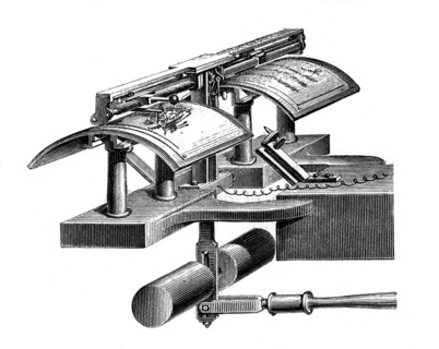 Caselli's pantelegraph, 1874 Artist: Unknown