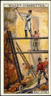 Rock Salt: Miners at work in salt mine, Wieliczka, Galicia, Poland, 20th century. Artist: Unknown
