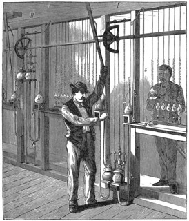 Manufacturing electric light bulbs, c1883 (1896). Artist: Unknown