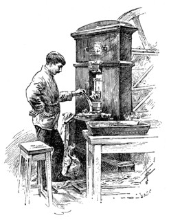 Coining press at the Royal Mint, London, 1891. Artist: Unknown