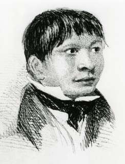 Jemmy Button, the Fuegian 'adopted' by the Fitzroy expedition, as he appeared in 1833 (1839). Artist: Unknown
