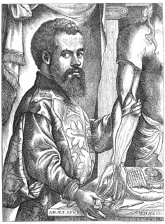 Andreas Vesalius, 16th century Flemish anatomist. Artist: Unknown
