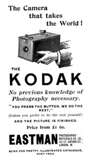 Advertisement for Kodak cameras, 1893. Artist: Unknown