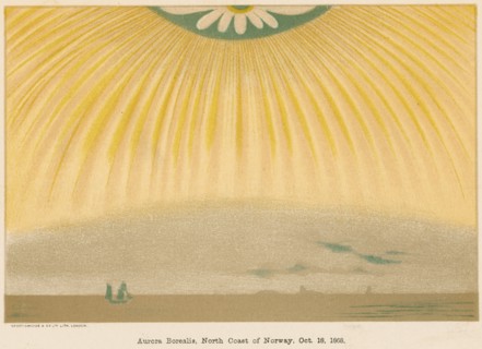 Aurora Borealis or Northern Lights observed from northern Norway, 10 October 1868, (1906). Artist: Unknown