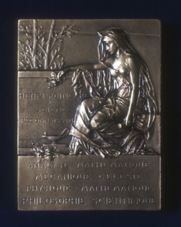 Plaquette commemorating the death of Henri Poincare, French mathematician, 1912. Artist: Unknown