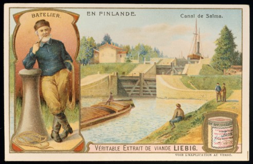 Flight of locks on the Saima Canal, Finland, c1900. Artist: Unknown