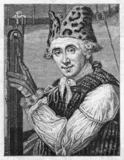 Dr John Jeffries, American balloonist, 1786. Artist: Unknown