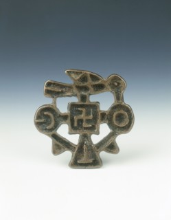 Bronze 'Nestorian Cross', China, probably 1st millenium AD. Artist: Unknown