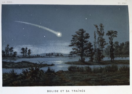 Bolide and its train, 1870. Artist: Unknown