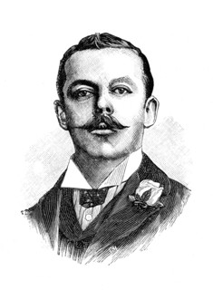 Harry John Lawson, English inventor of a safety bicycle, 19th century. Artist: Unknown