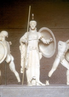 Athena from part of the West Pediment of the Temple of Aphaia, Aegina, Greece, c500 - 480 BC. Artist: Unknown