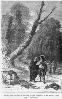 William Harvey, English physician, in Windsor Park, 17th century (1870). Artist: Unknown