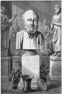 Hippocrates of Cos, Ancient Greek physician, 1866. Artist: Unknown