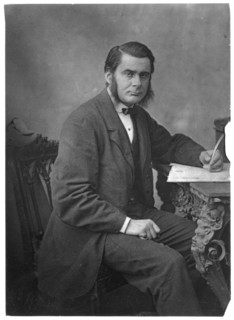 Thomas Henry Huxley, British biologist, 1866. Artist: Anon