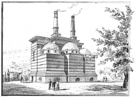 Crematorium, Pere la Chaise cemetery, Paris, 1888. Artist: Unknown