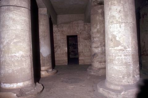 Interior of the Temple of Sethos I (Seti I), Abydos, Egypt, 19th Dynasty, c1280 BC. Artist: Unknown