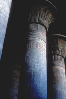 Pillars in the Hypostyle Hall, Temple of Khnum, Ptolemaic & Roman Periods. Artist: Unknown