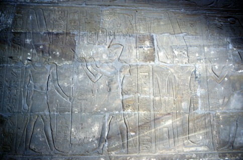 Relief of Alexander the Great before Amun-Ra, Temple sacred to Amun Mut & Khons, Luxor, Egypt. Artist: Unknown