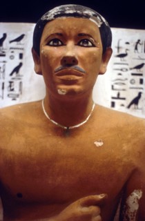 Detail from sculpture of Prince Rahotep High Priest of Heliopolis, Meidum, c26th century BC. Artist: Unknown