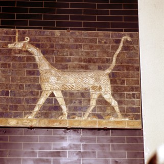 Dragon sacred to the god Marduk, detail of the Ishtar Gate, c604-c562 BC. Artist: Unknown
