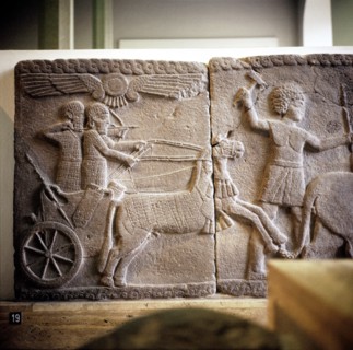 Hittite relief of a chariot. Artist: Unknown