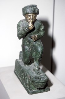Bronze figurine of a kneeling worshipper, Larsa, 2nd millenium BC. Artist: Unknown