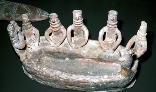 Terracotta model of people at a basin, Cyprus, Middle Bronze Age, 2000-1600 BC. Artist: Unknown