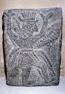 Neo-Hittite stone relief of a winged figure, c9th century BC. Artist: Unknown