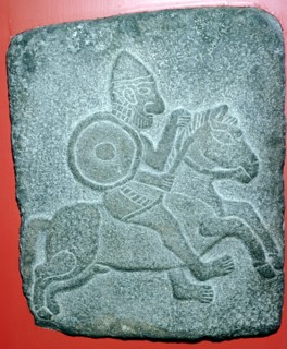 Hittite relief of a horseman, Tell Halaf, Syria, c10th - 9th century BC. Artist: Unknown